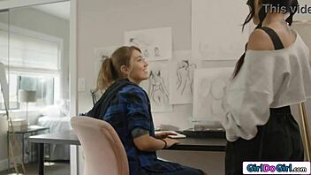 Hell Yeah! Asian Coed Lulu Chu Seduces Babysitter Electra Rayne for Hot Action!