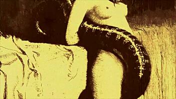 Vintage Erotic Illustration Showcases Hairy Lesbian Scenes from a Retro Era of Passion.