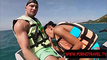 Outdoor holiday blowjob with a horny amateur