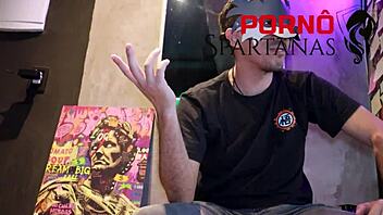 Blonde Cintia calls neighbor over for hot explanation! 🔥