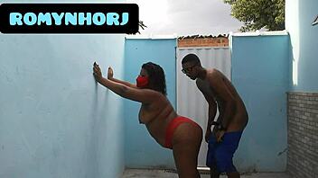 Brazilian BBW Fucked Roughly In Backyard