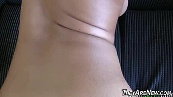 Young girl with an amazing body sucks and swallows a guy’s cock