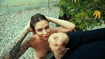 hot outdoor blowjob with lots of mouth and face