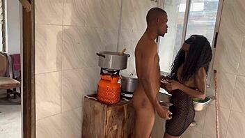 Newly married couple HAVING SEX in the KITCHEN after wedding