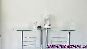 Blonde lesbian massaged