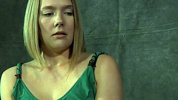 Wild binding of babe's sexy jugs in femdom sucking session