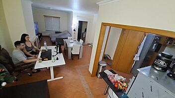 maid in flip flops gets internal cumshot after seduction 😏