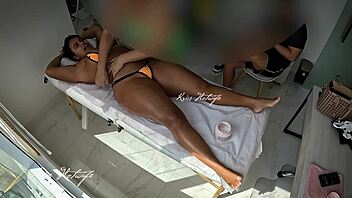 Wore my naughty bikini for massage, got the masseuse all excited