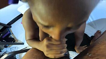 The girl practices sensuality under the master's command