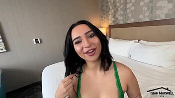 A young petite girl with tattoos and piercings tries a big black cock
