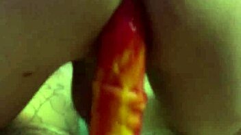 anal loosening with huge horse cock dildo feels amazing