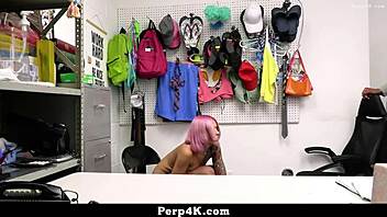 Loss Prevention Officer Punishes Candy Stealing Teen 18+ - Perp4k