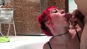 suggestive pool adventure with friend