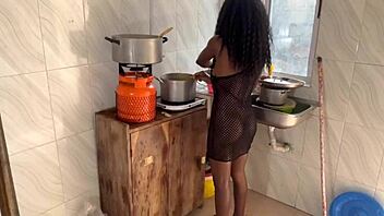 Newly married couple HAVING SEX in the KITCHEN after wedding