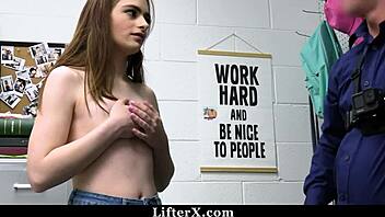 Yo, this panty thief got punished with mall LP officer’s huge cock at LifterX!