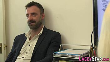 Mature doctor gets her ass pounded hard in office gangbang