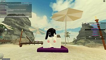 big ass whore rides cock in roblox world