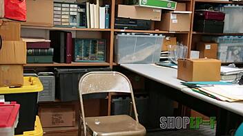 Teen thief caught stealing underwear got fucked hard at Shopfuck.