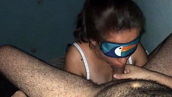 Cock sucking slut blindfolded and loving it! 😜