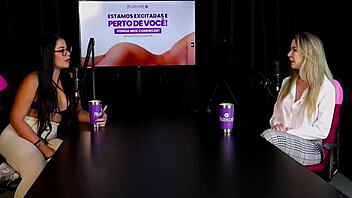 Blonde slut shows blowjob, flashes tits, then tries new anal position! 😏 Milena Moreau on Sheer Red.