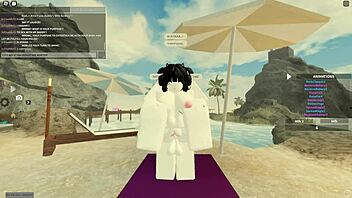big ass whore rides cock in roblox world