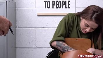 Vanessa Vega, tattooed redhead, shoplifted and got frisky