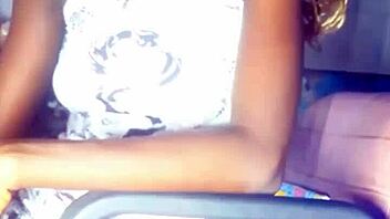 Feeling intense pleasure from hard fuck with African teen partner