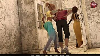 Sandstorm Play Ends in Shaved Creampie Fun