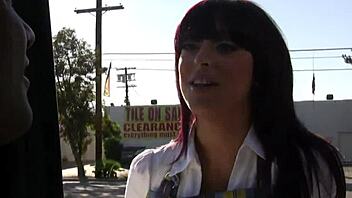 Slutty Brunette Cougar in Stockings Gets Gaped on Bed by Huge Cock