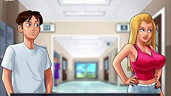 Big tits encounter monster cock in Summertime Saga scene