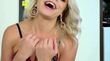 Yasmine de castro's fine ass drilled by machine mounted dildo in stockings.