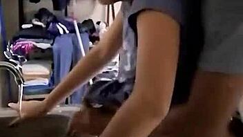 this cute mexican amateur chica gets taken while washing dishes