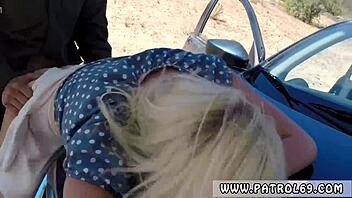 kitty fucks police, cute blonde marilyn moore gets facial cumshot outdoor