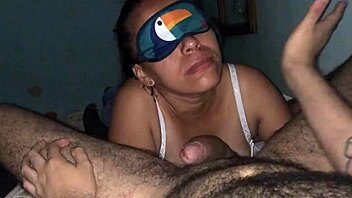 Cock sucking slut blindfolded and loving it! 😜