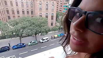 sheila ortega, sex on window watching street?