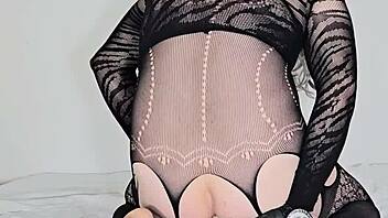 Adina125ml stretches her ass with dildo in lingerie and heels 😍