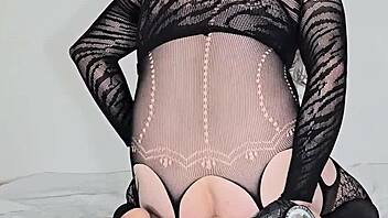 Adina125ml stretches her ass with dildo in lingerie and heels 😍