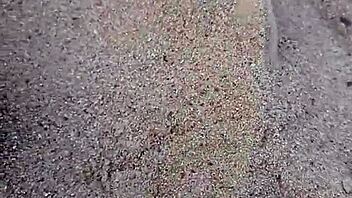 Love those bare feet in sand for foot fetish fun