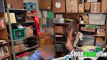 Teen thief caught stealing underwear got fucked hard at Shopfuck.