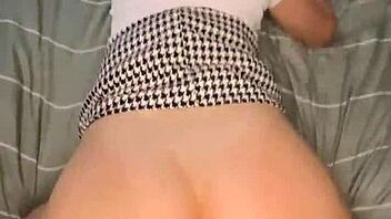 Brunette student sucks and rides cowgirl style in POV action