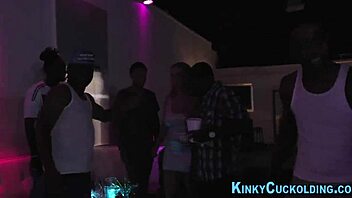 Cuckolding slut gangbangs monster cock interracial group blowjob humiliation 😈