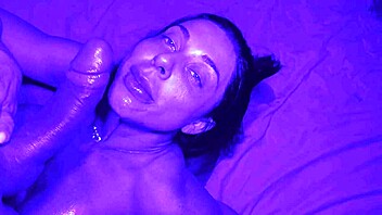 blowjob and creampie with monster cock in blue room 😈