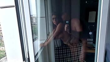 sheila ortega, sex on window watching street?