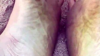 Love those bare feet in sand for foot fetish fun