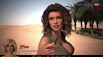 Sandstorm Play Ends in Shaved Creampie Fun