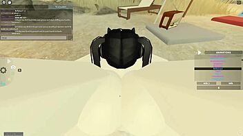 big ass whore rides cock in roblox world