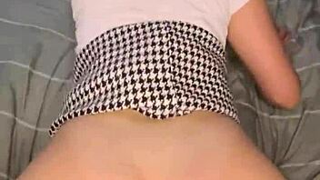 Brunette student sucks and rides cowgirl style in POV action