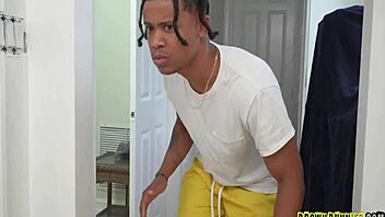 Jaymee Green'S stepbro sneaked up and PEEPED on her while she rode cowgirl style with big tits bouncing.