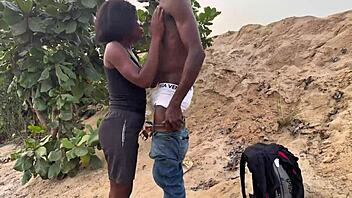 Groaning Loudly on His Dick at a Deserted Beach