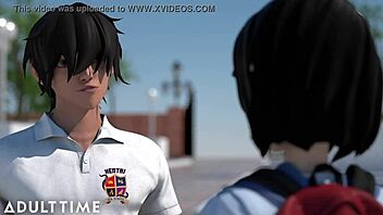 Adult Time Hentai Sex, Headmaster Makes Classmates Fuck Publicly 😈